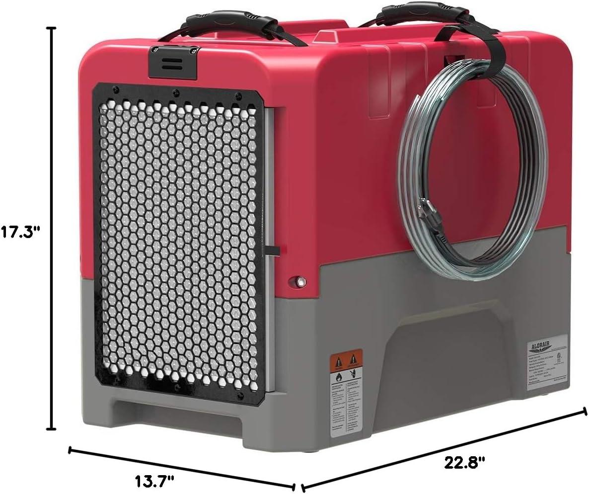 AlorAir Red Commercial Dehumidifier with Pump and Hose