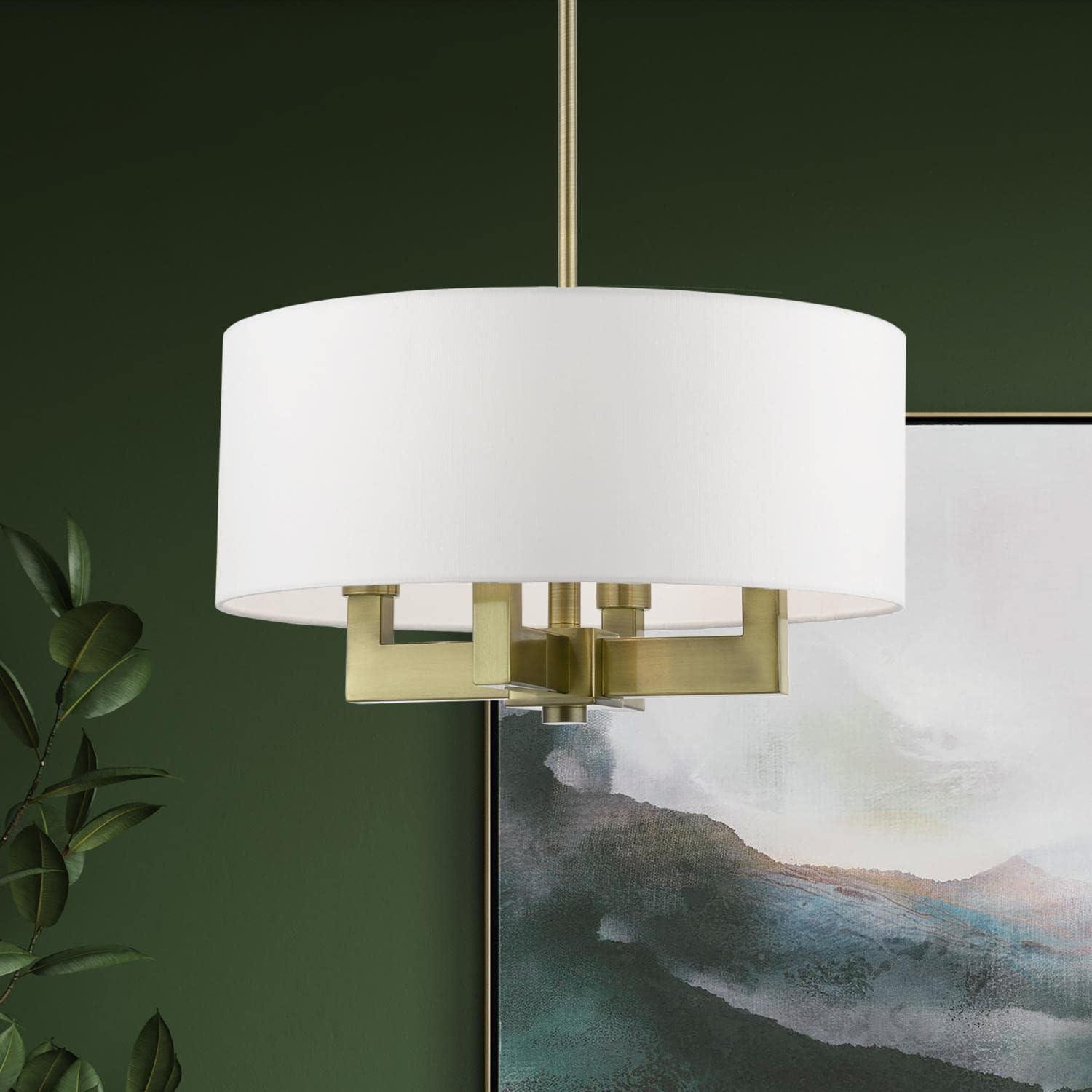 Livex Lighting Cresthaven 4 - Light Chandelier in  Antique Brass