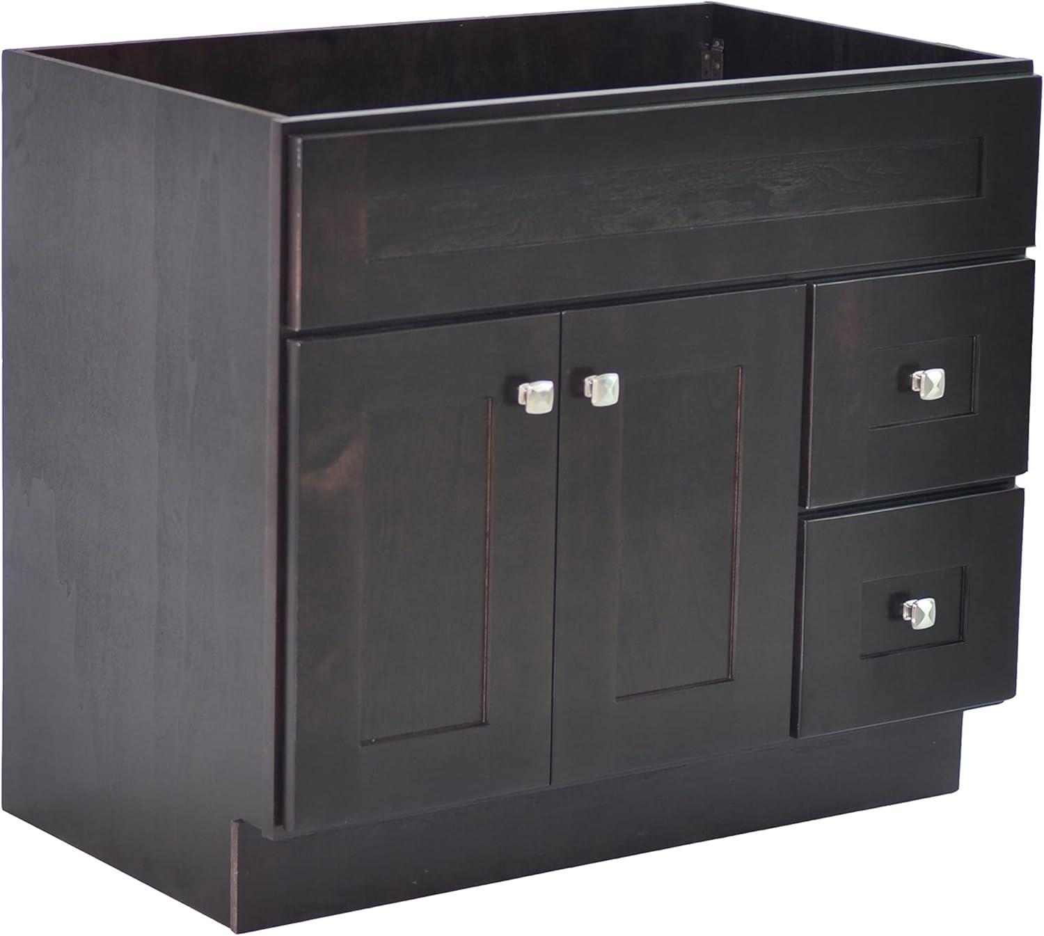 Design House Brookings 36 Inch Bathroom Vanity, Ready to Assemble, Solid Wood, Sherwin Williams – Design House, 587097