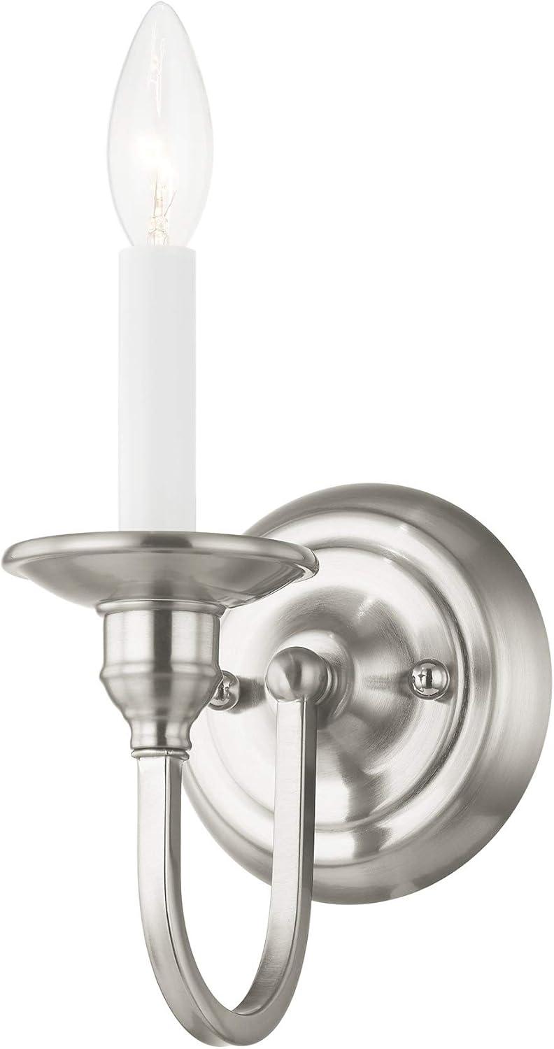 Cranford Polished Nickel Squared Arm 1-Light Wall Sconce