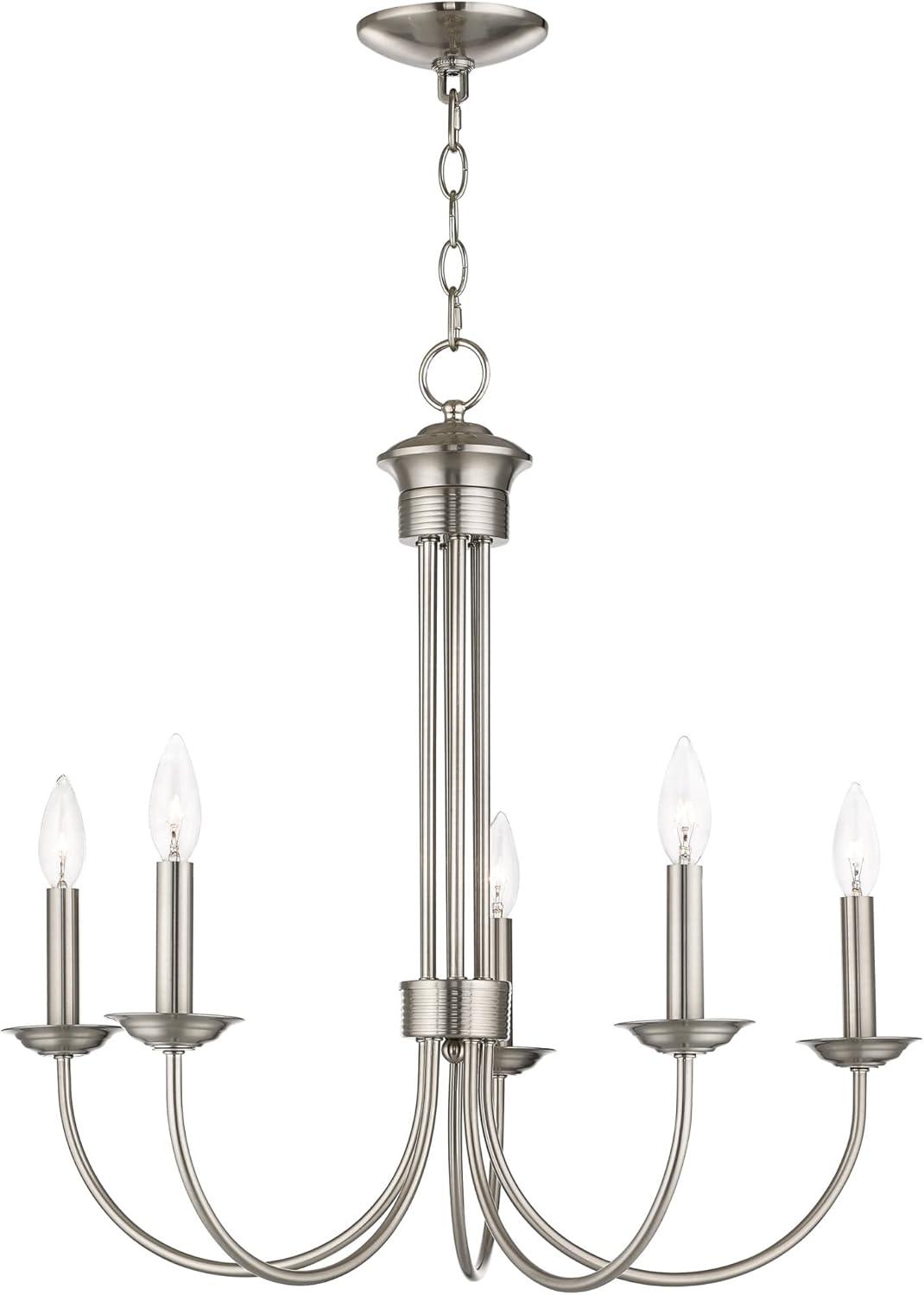 Livex Lighting Estate 5 - Light Chandelier in  Brushed Nickel