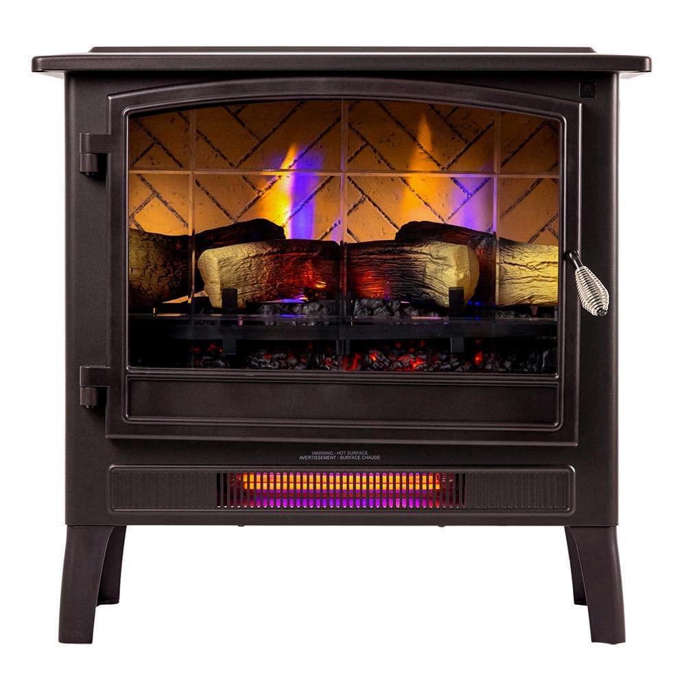 Country Living Smart Infrared Electric Fireplace Stove Heater, Alexa and Google Home Compatible