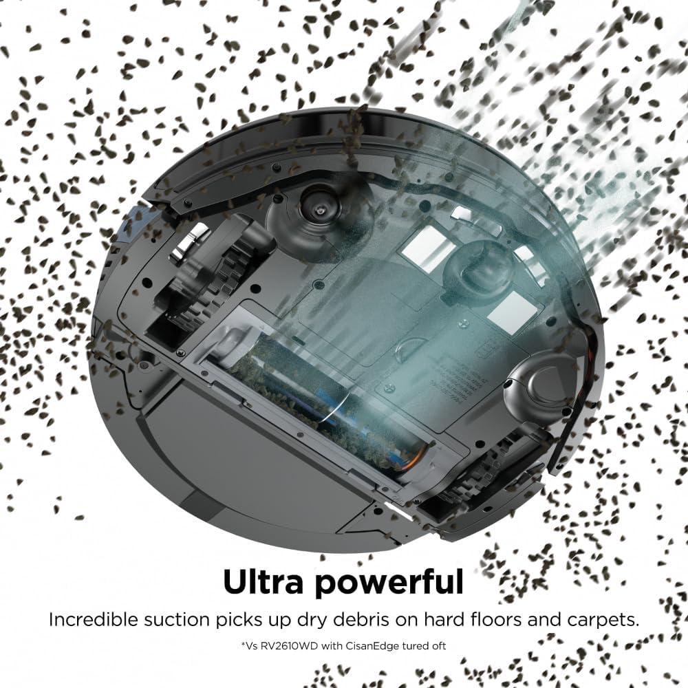 Shark AI Ultra Robot Vacuum and Mop with Matrix Clean Navigation, CleanEdge Technology, Perfect for Pet Hair, Compatible with Alexa, Black (Renewed)