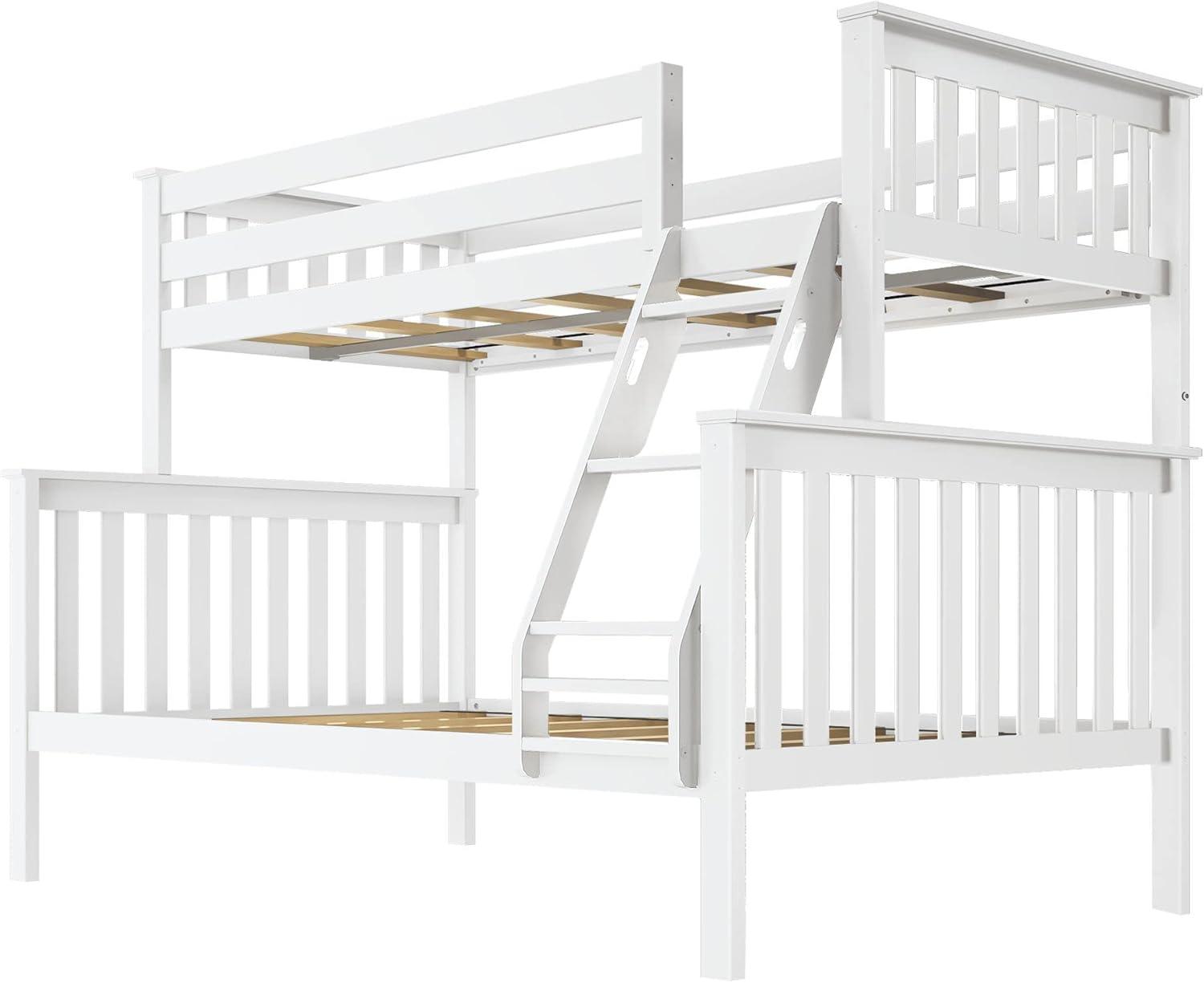 Plank+Beam Bunk Bed Twin over Full, Classic Adults Bunk Beds Solid Wood, No Box Spring Needed