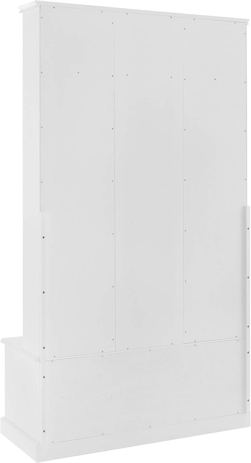 Ellison Hall Tree White - Crosley: Organizer Bench with Hooks & Storage Drawer