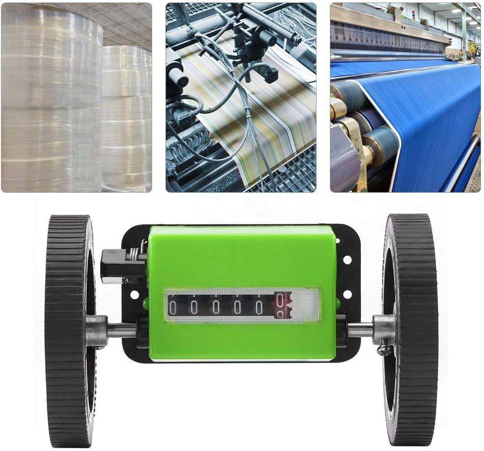 Roller Type Meter Counter, 6 Digits Meters Rolling Mechanical Length Counter for Measuring Textile, Printing, Artificial Leather