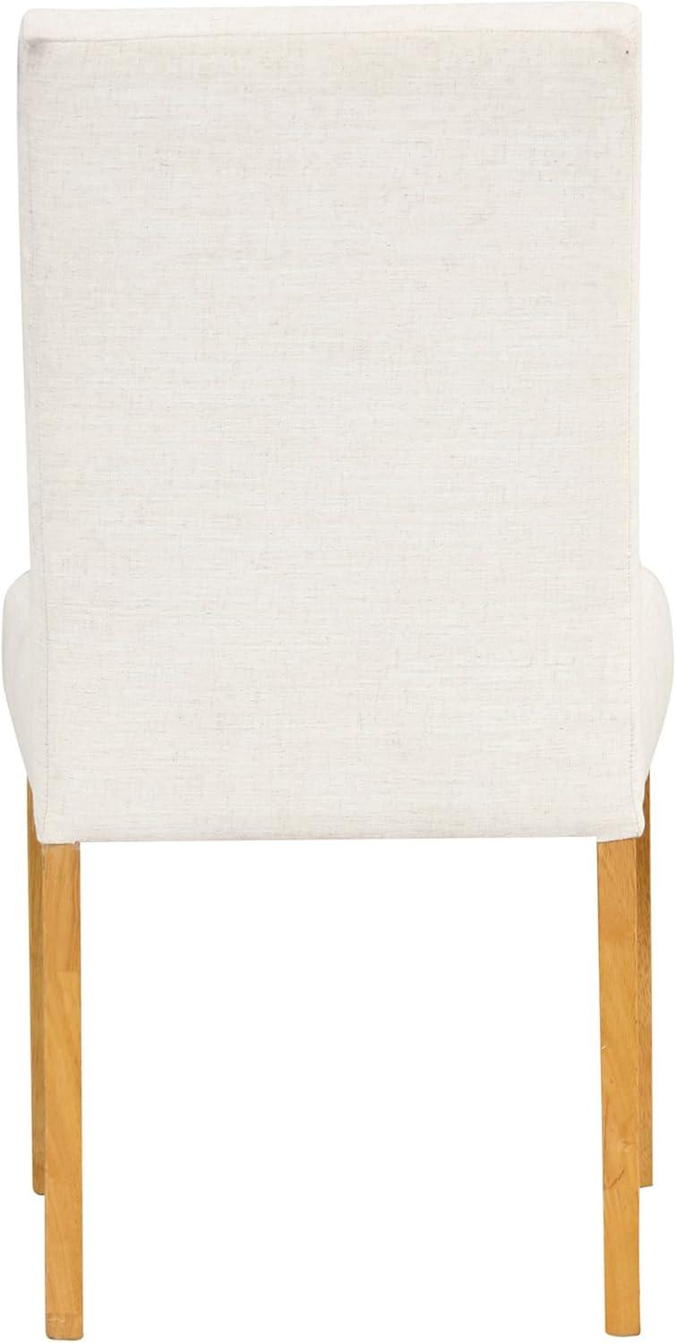 HomePop Set of 2 Tufted Back Dining Chairs Cream: Upholstered, Plywood Frame, 300lbs Capacity