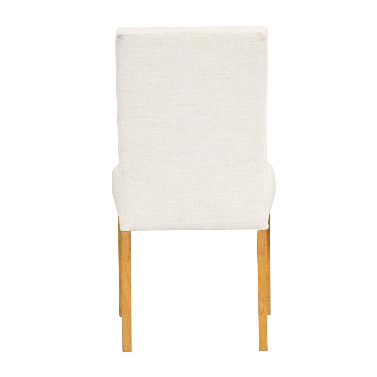 HomePop Set of 2 Tufted Back Dining Chairs Cream: Upholstered, Plywood Frame, 300lbs Capacity