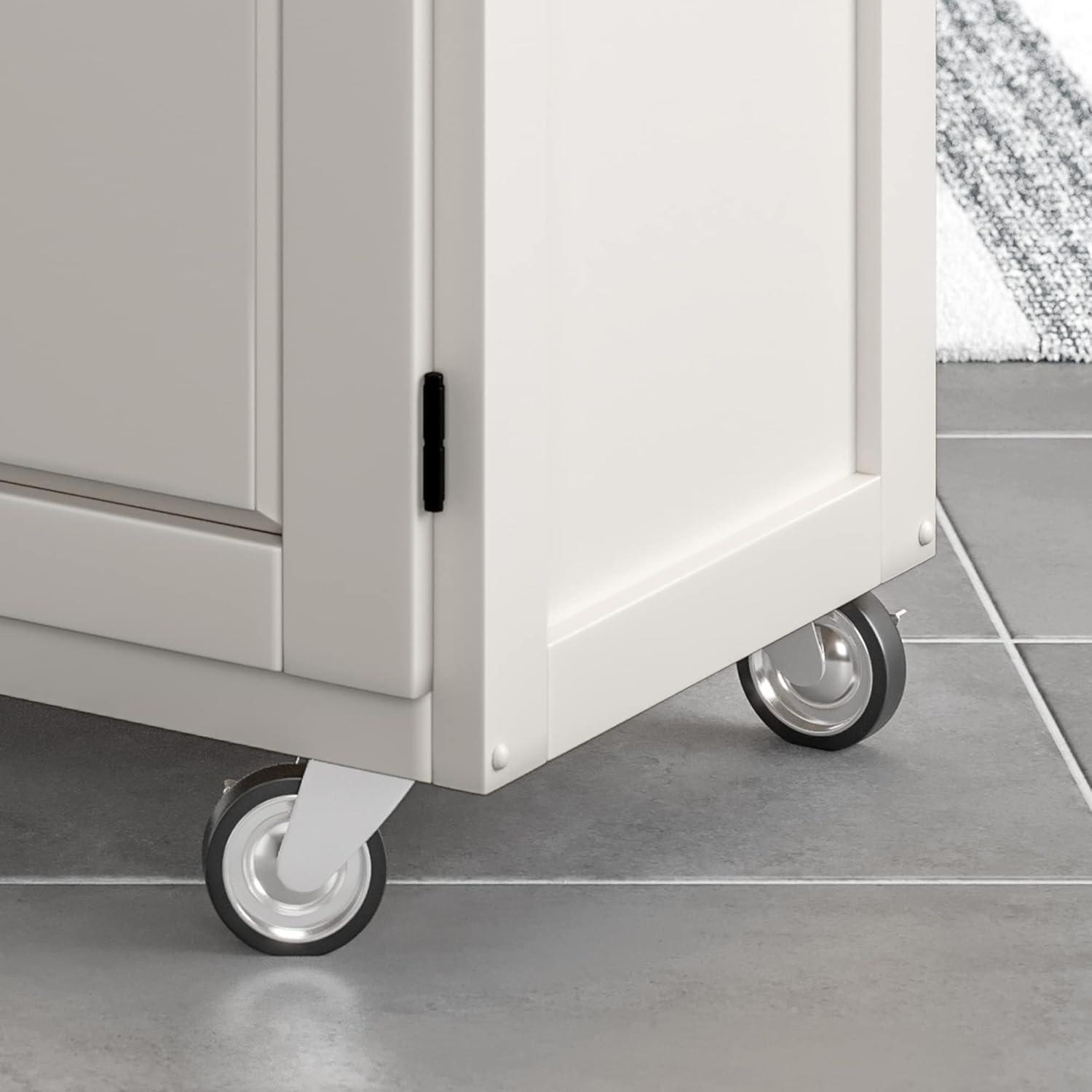 Homestyles Create-a-Cart Wood Rolling Kitchen Cart in Off White