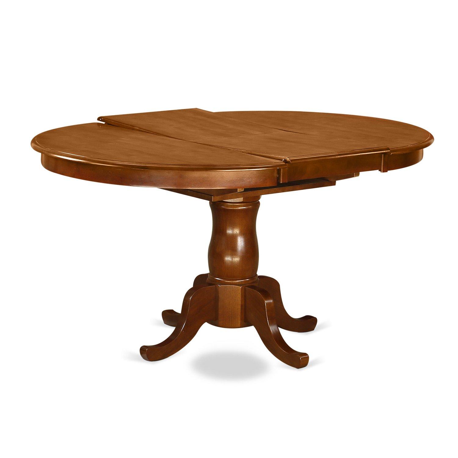 Dining Room Set - Oval Dining Leaf With Dining Chairs-Finish:Saddle Brown,Number of Items:5,Shape:Oval,Style:Microfiber Seat