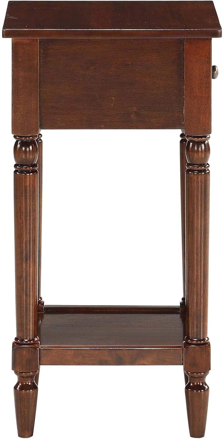 Convenience Concepts French Country Khloe 1 Drawer Accent Table with Shelf, Espresso