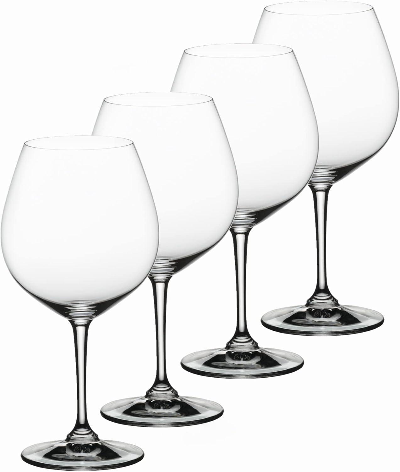 Nachtmann ViVino Crystal Burgundy Wine Glasses, Set of 4