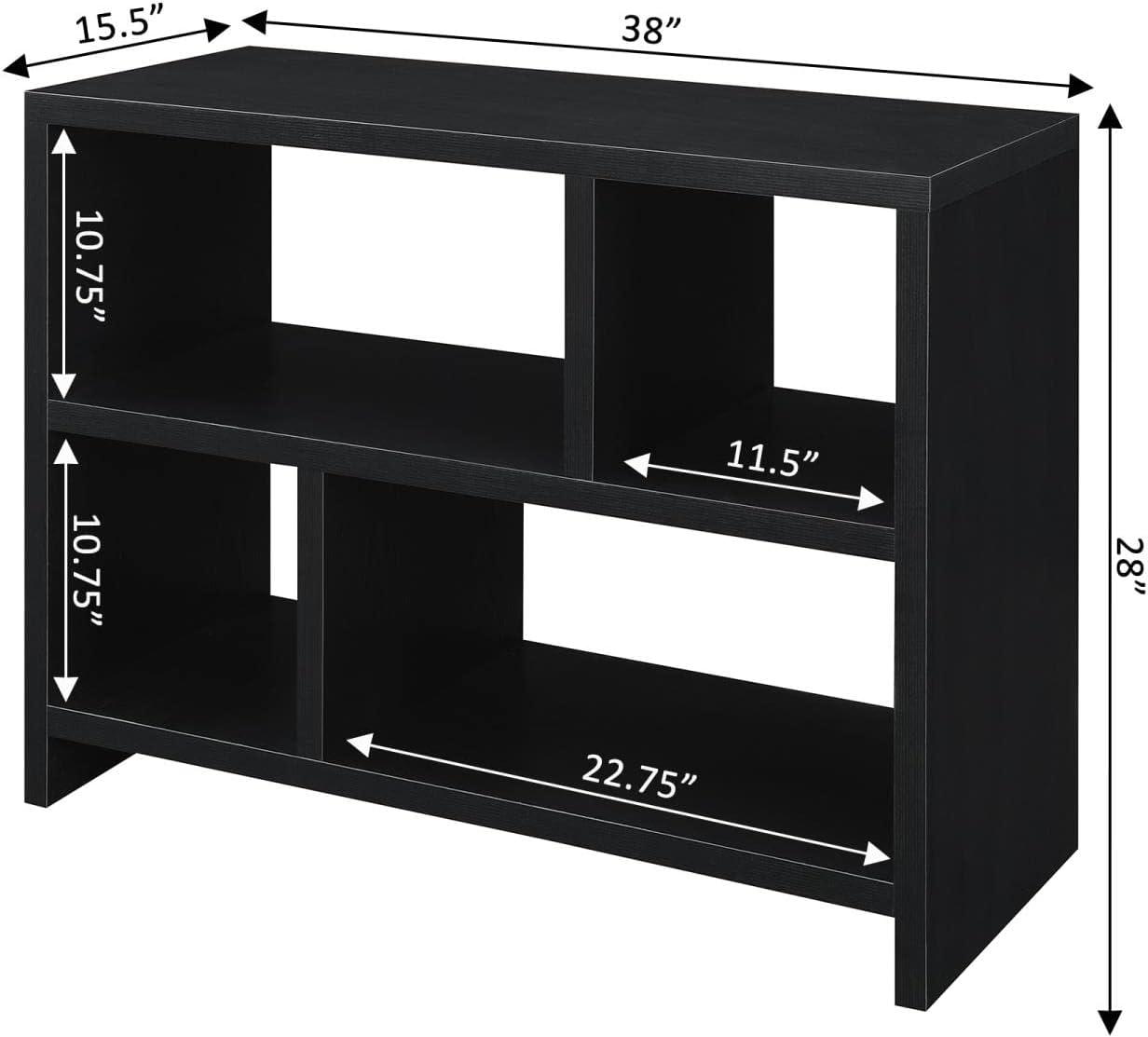 Convenience Concepts Northfield Console 3 Tier Bookcase, Black