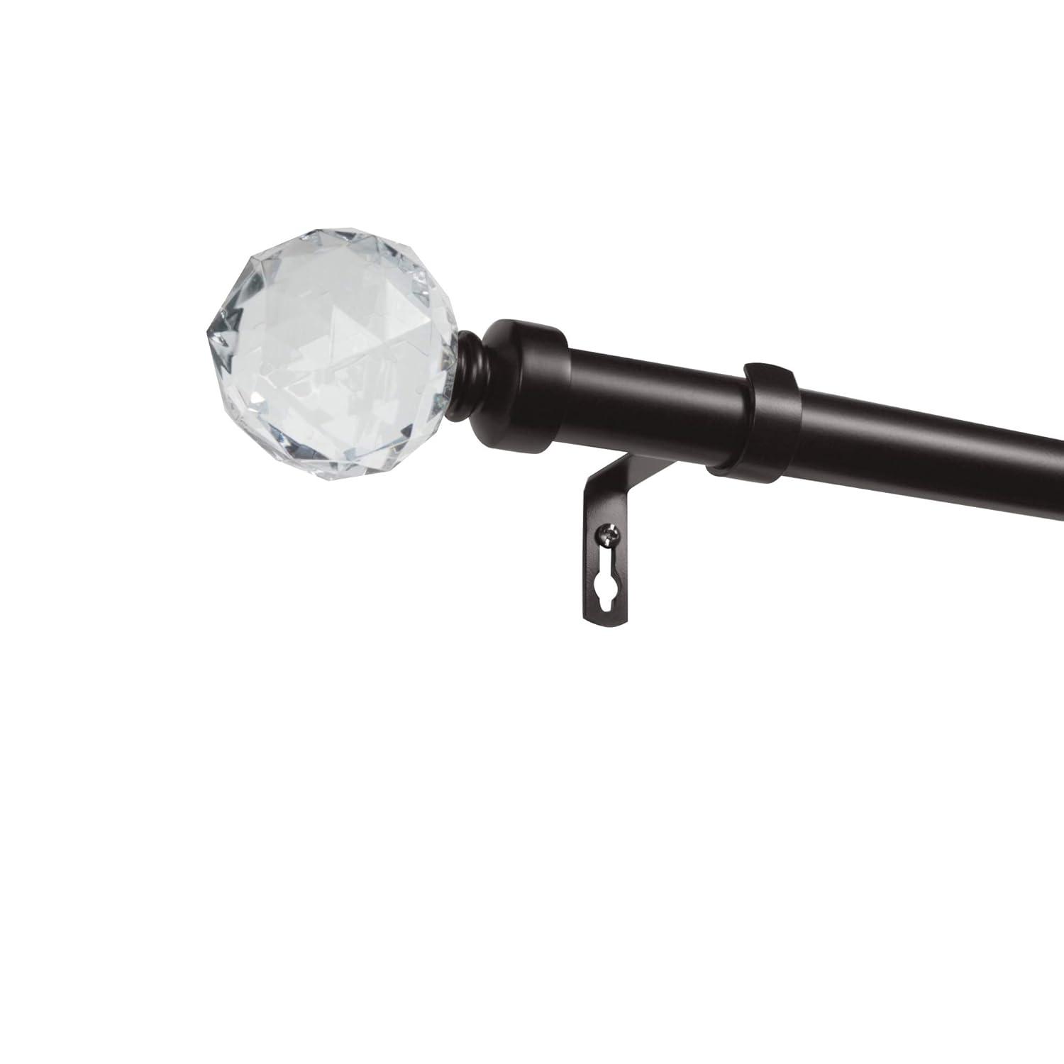 Amalgamated Textiles EXCLUSIVE HOME Crystal Ball 1" Curtain Rod and Finial Set