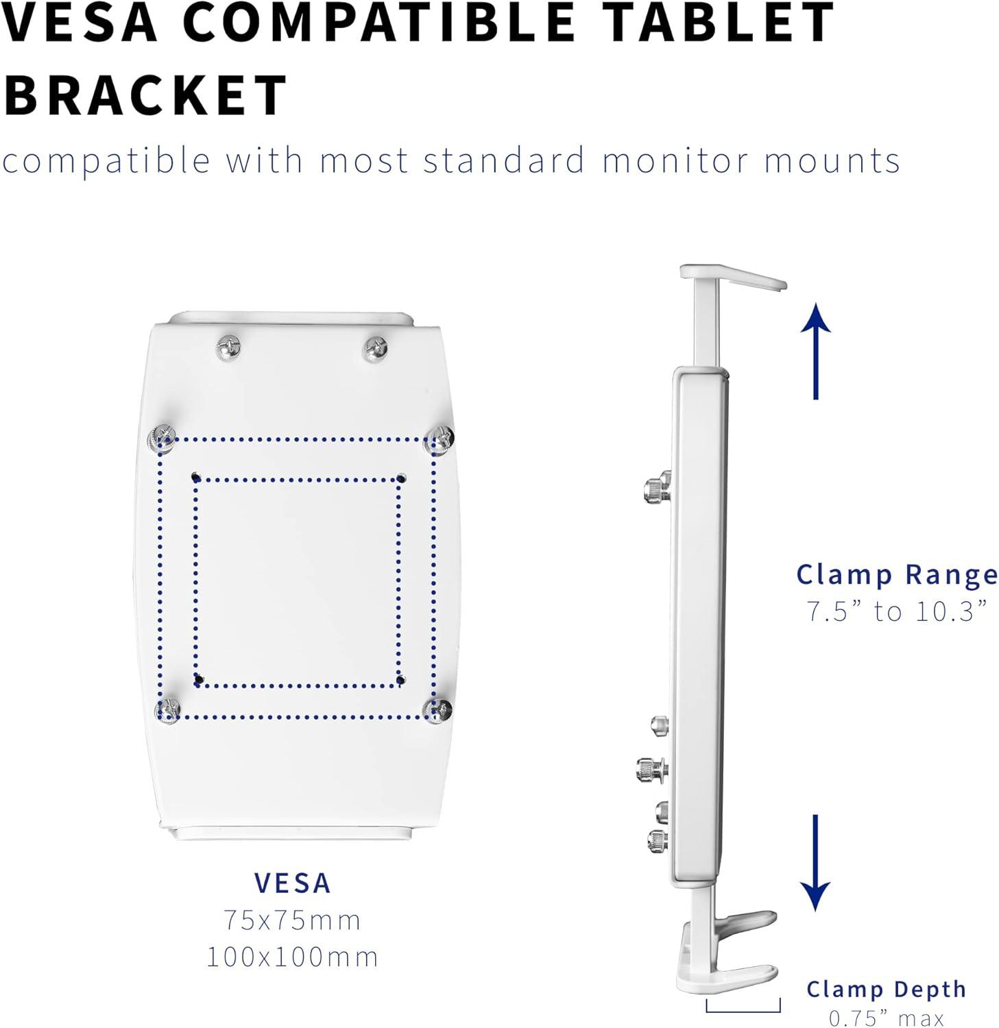 VIVO White Universal VESA Mount for Tablets, 2-in-1 Laptops, & Portable Monitors