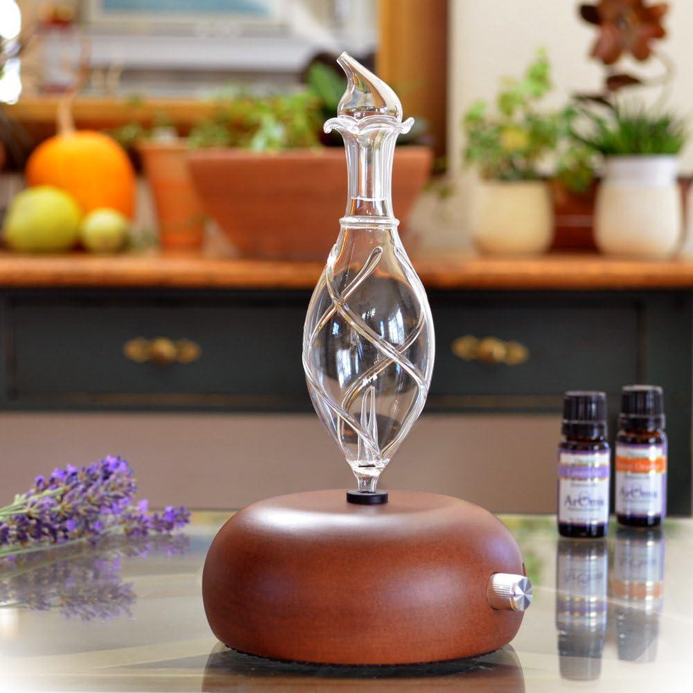 ArOmis Aromatherapy Diffuser - Professional Grade - Wood and Glass (Orbis Nox Vitis), Premium, Essential Oil Diffuser, Nebulizer, Nebulizing Machine, Waterless