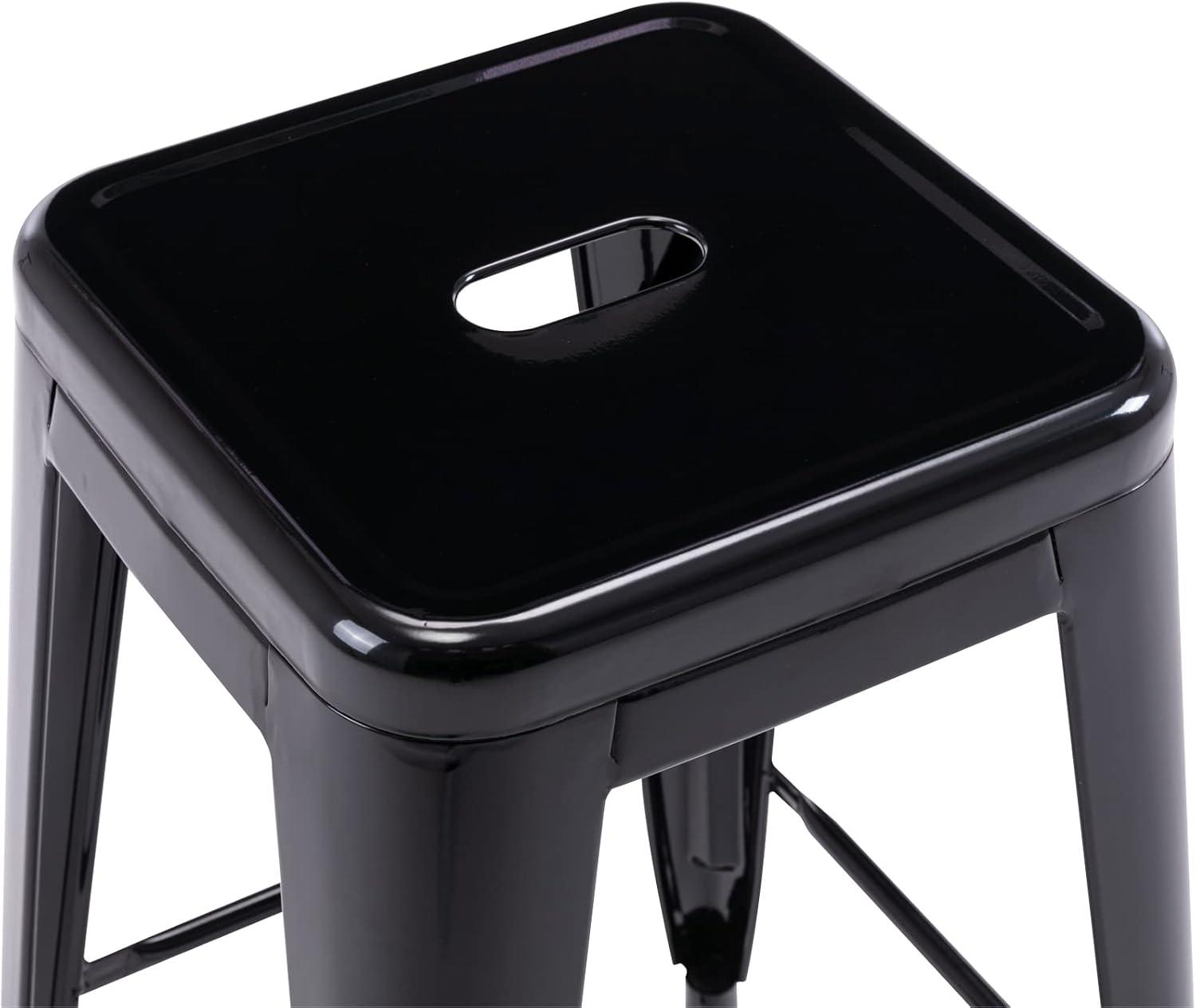 Williston Forge Kohki 24" Counter Stool Metal Bar Stools Counter Height Barstools Backless Indoor/Outdoor Bar Stools Kitchen Counter Stools Chairs(Set of 4)