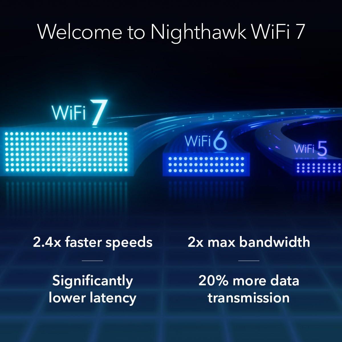 Nighthawk Black Tri-Band Wireless Router with Gigabit Ethernet