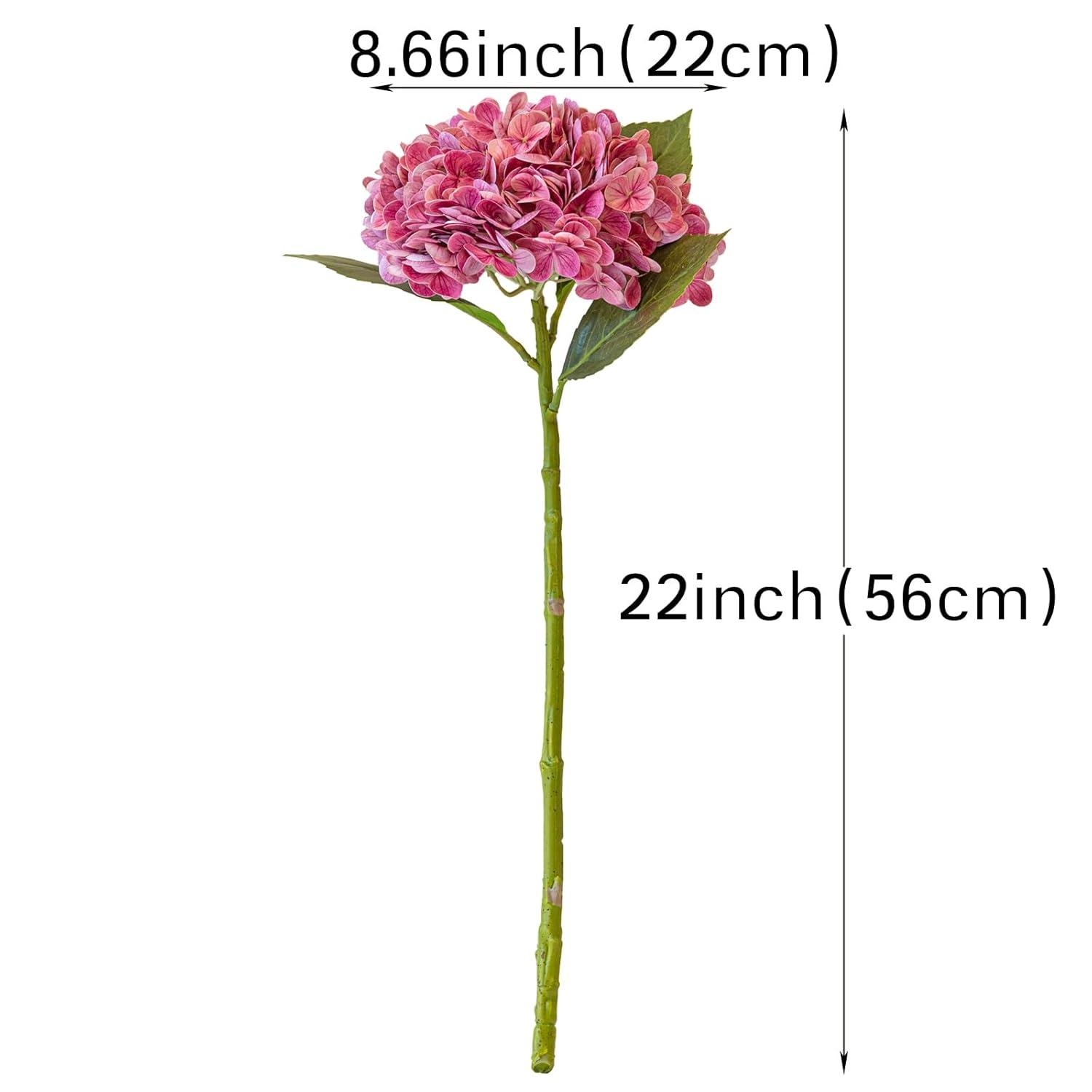 Real Touch Pink Artificial Hydrangea Bouquet for Office Decor