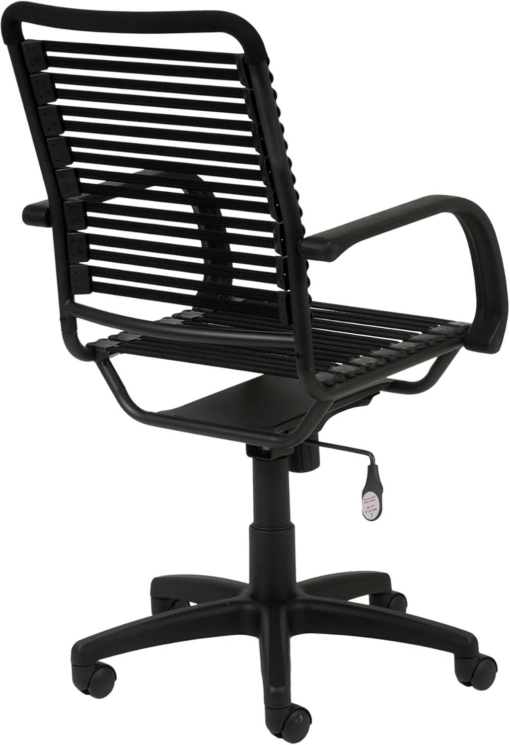 High Back Black Metal Bungee Office Chair