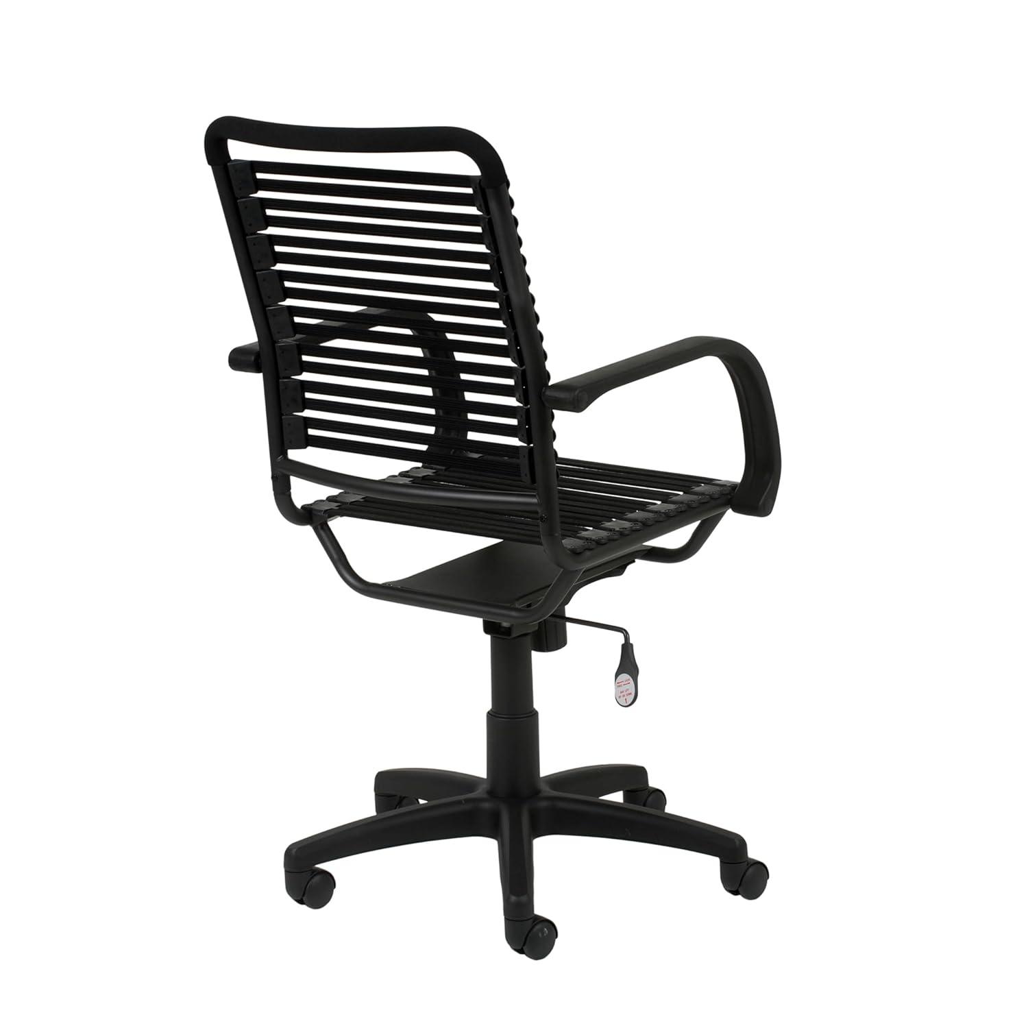 High Back Black Metal Bungee Office Chair
