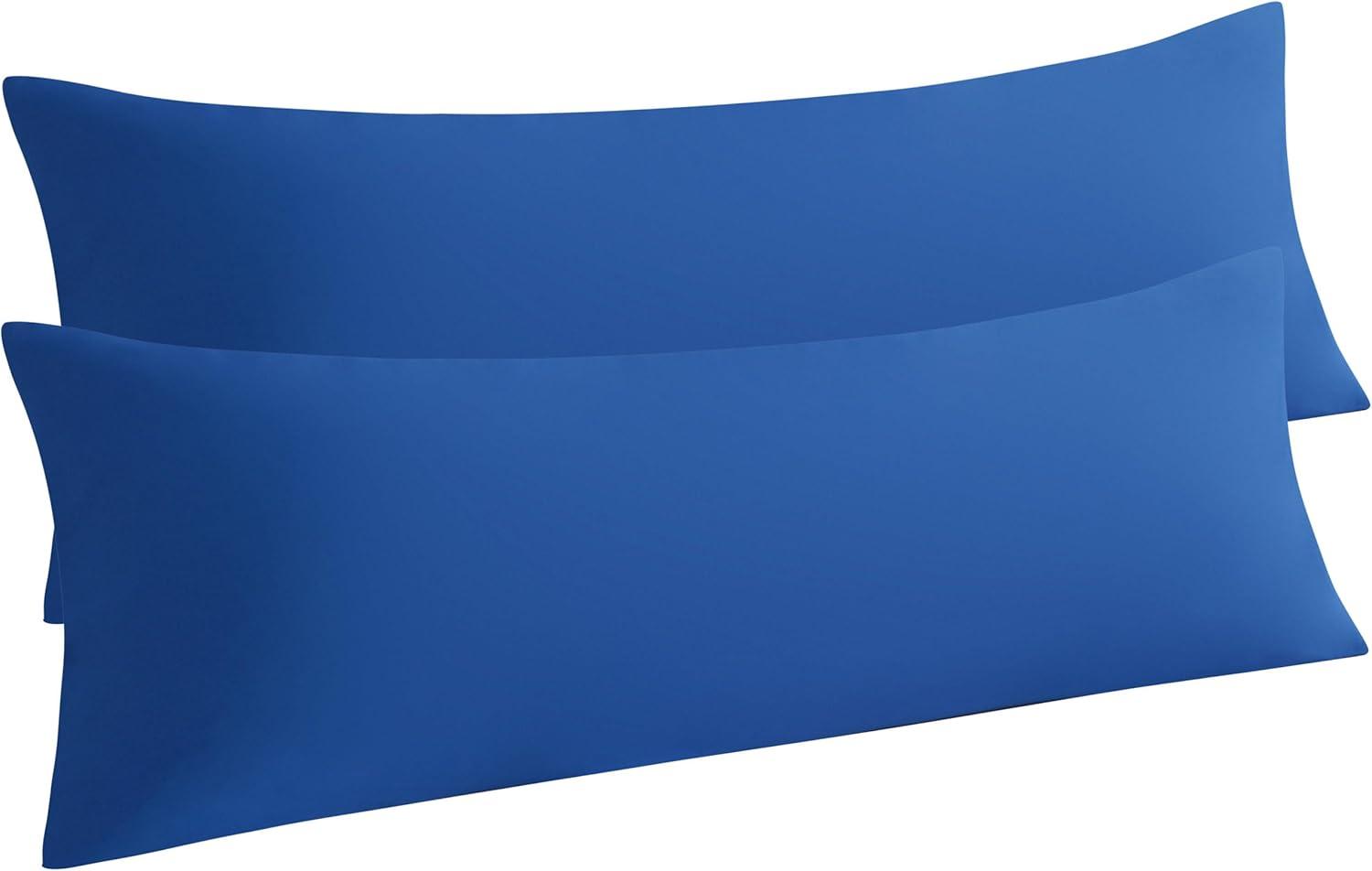 Royal Blue Satin Body Pillowcase Set with Envelope Closure