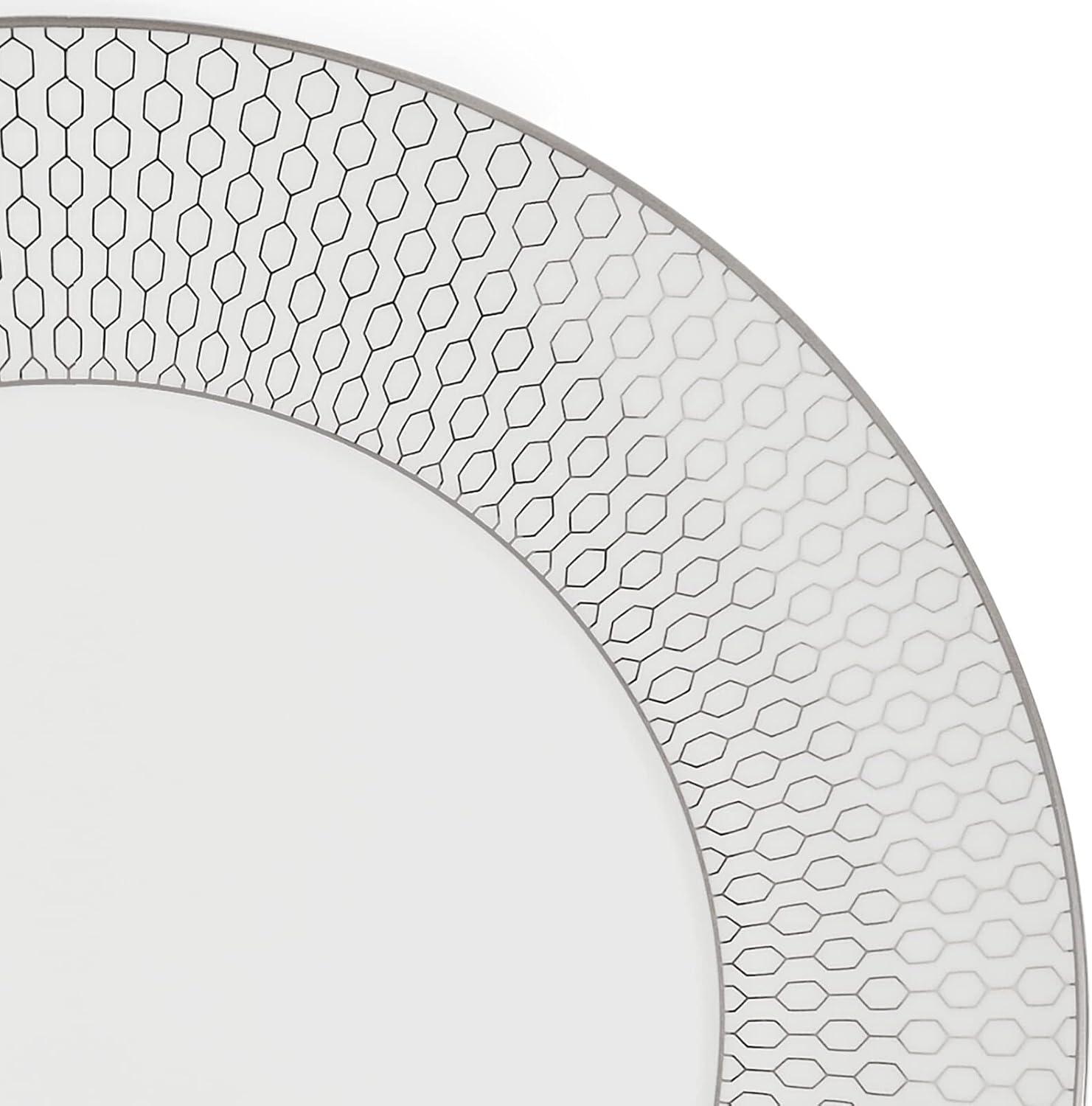 Gio Platinum 8" Porcelain Salad and Dessert Plate