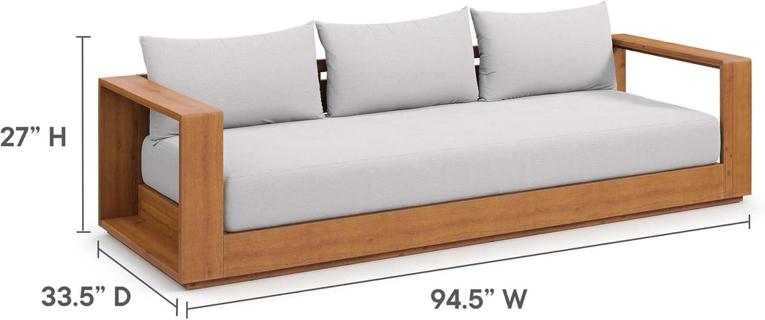 Tahoe Natural Acacia Wood Three-Seater Outdoor Sofa