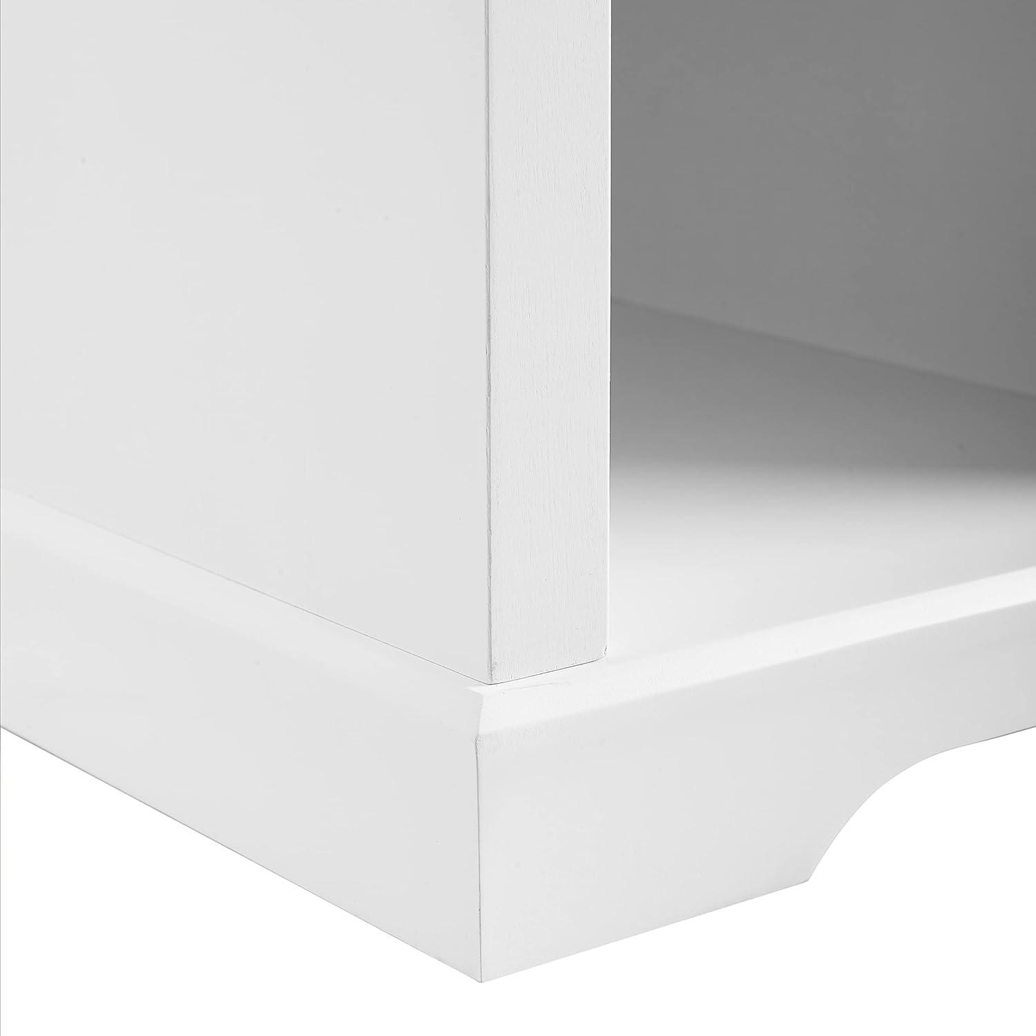Anderson Storage Bench White - Crosley: Cushioned, Linen Upholstered, Farmhouse Style