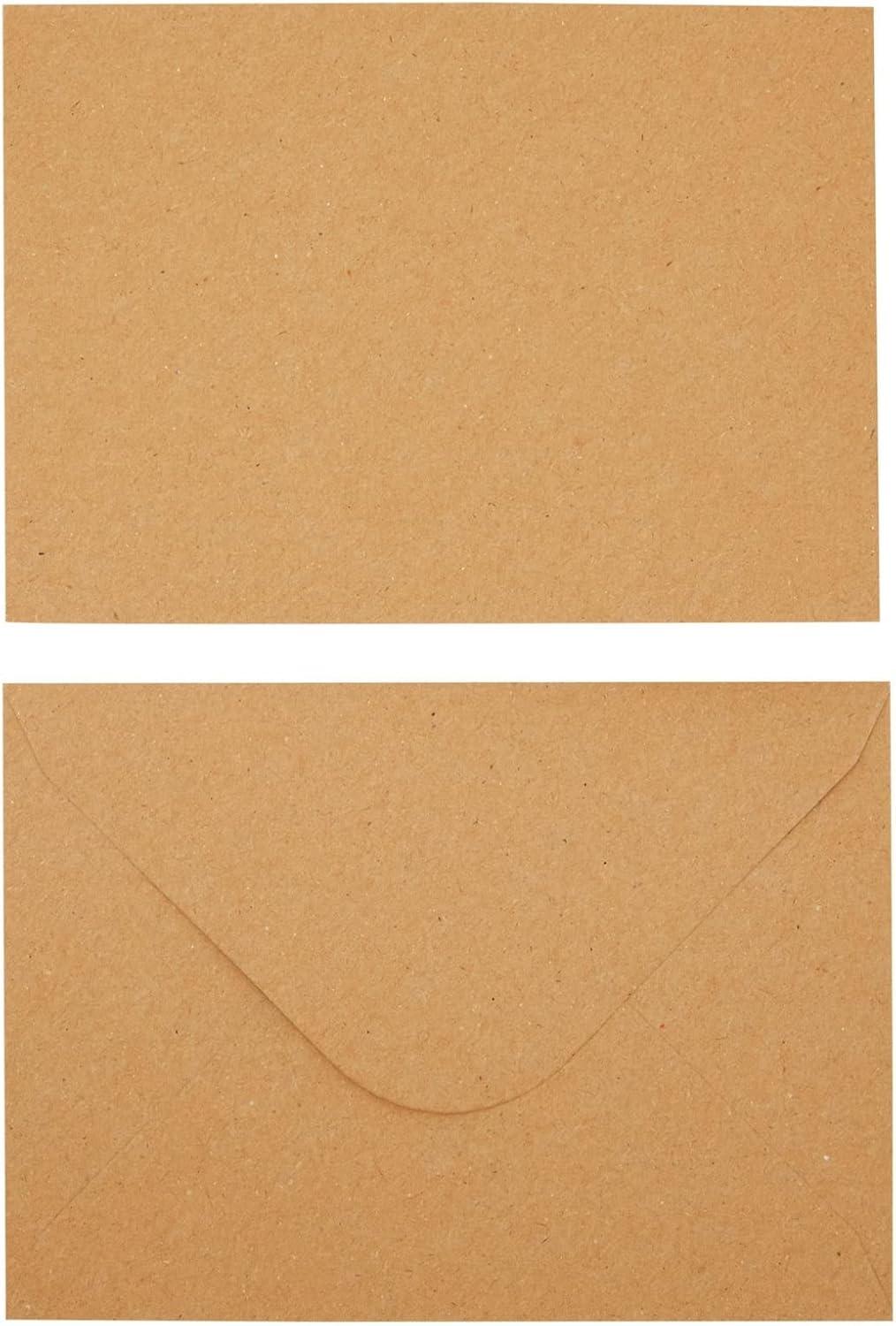 Juvale Kraft Paper Invitation Envelopes 4x6 for Special Occasions like Weddings A6 V-Flap Brown Envelopes (50 Pack)