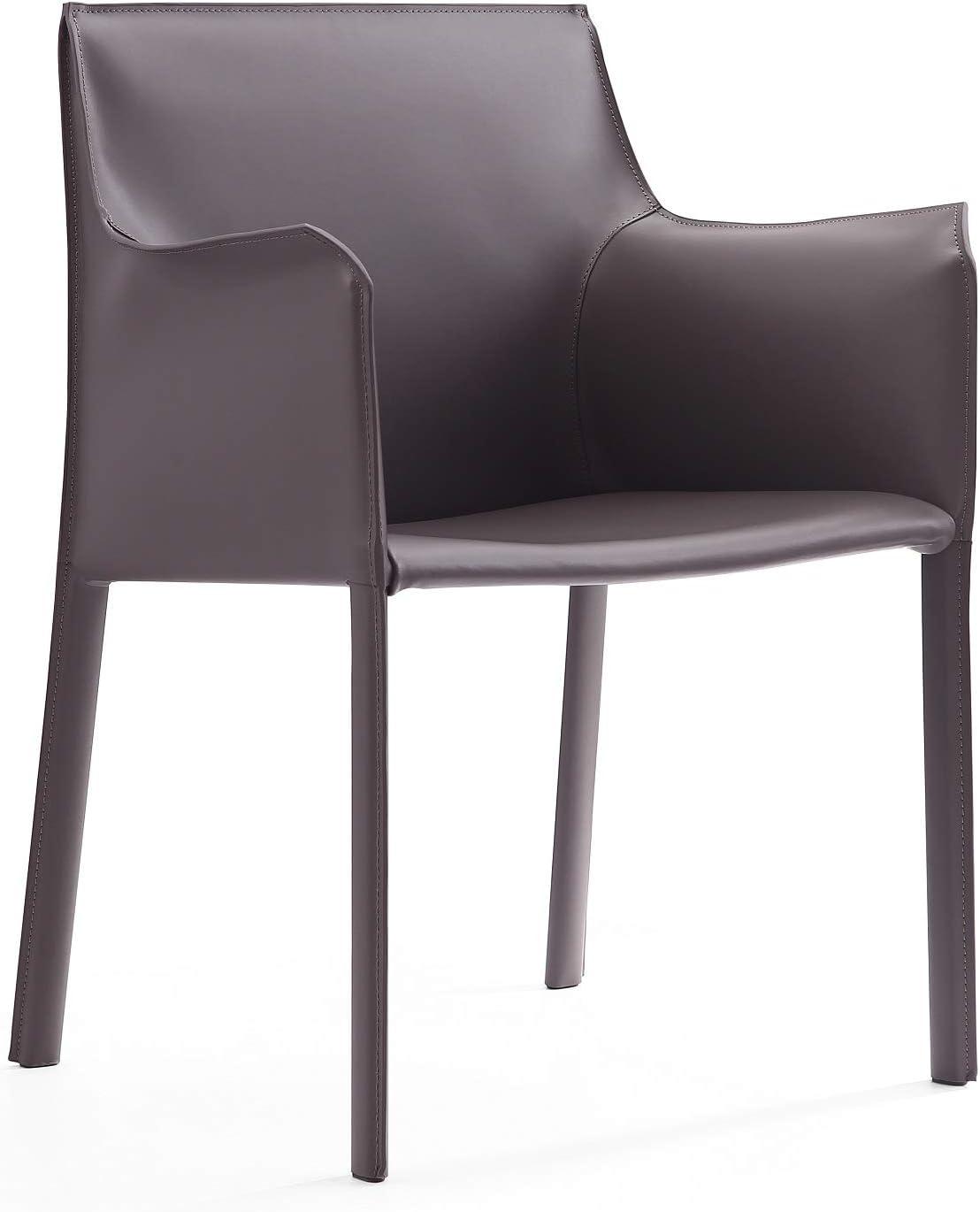 Paris Grey Saddle Leather Armchair