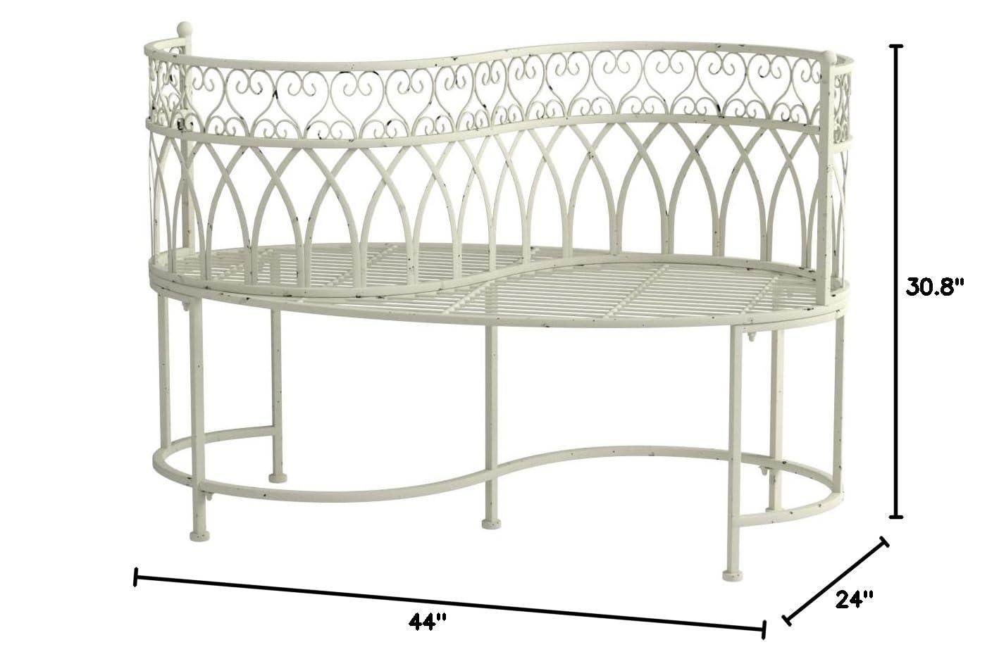 Fleur De Lis Living Yelverton Iron Outdoor Bench