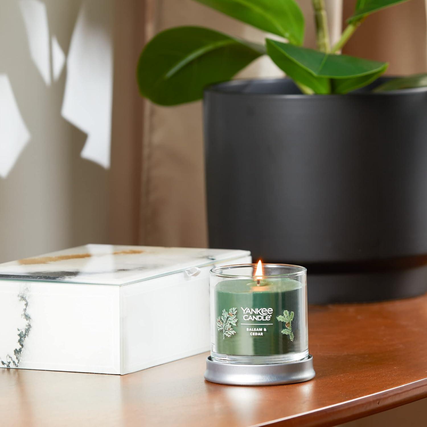 Balsam & Cedar Scented Small Soy Tumbler Candle