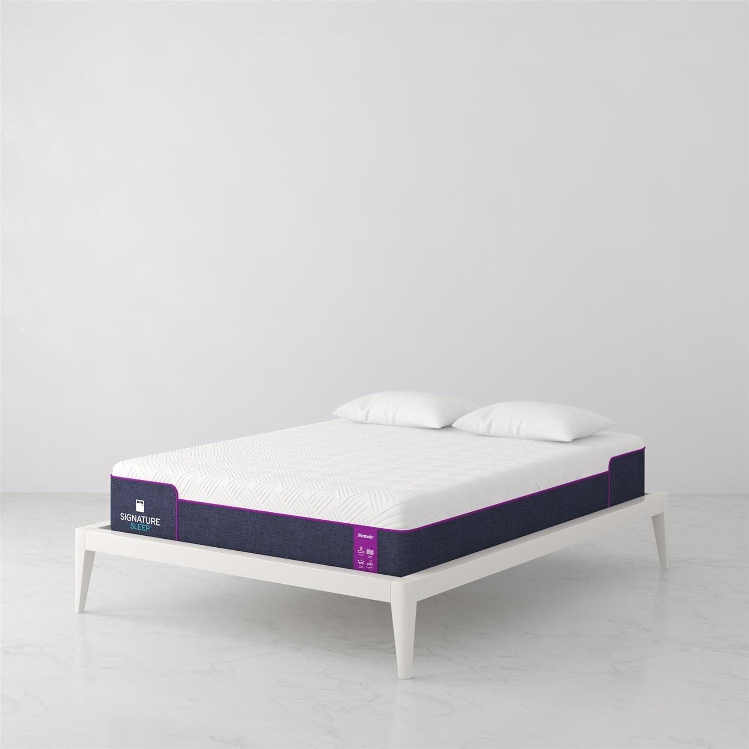 Signature Sleep Memoir 12" Memory Foam Mattress Full: Medium Firm, CertiPUR-US & OEKO-TEX Certified, 12" Thickness, Knit Cover