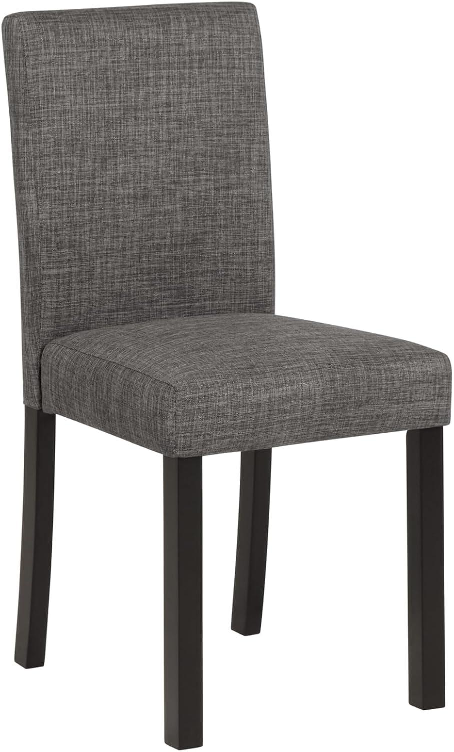 UHOMEPRO Dining Table Set for 4, 5 Piece Dining Room Set with 4 Upholstered Chairs, Rectangle Kitchen Table and Chairs for 4 Persons, Rustic Wood Kitchen Table Set for Dining Room Nook, White+Brown