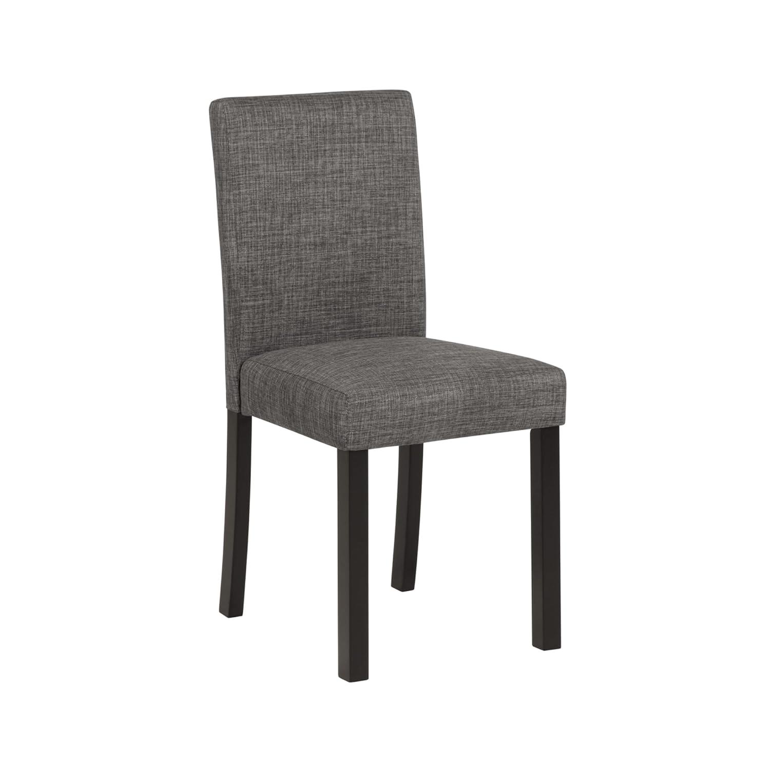 UHOMEPRO Dining Table Set for 4, 5 Piece Dining Room Set with 4 Upholstered Chairs, Rectangle Kitchen Table and Chairs for 4 Persons, Rustic Wood Kitchen Table Set for Dining Room Nook, White+Brown