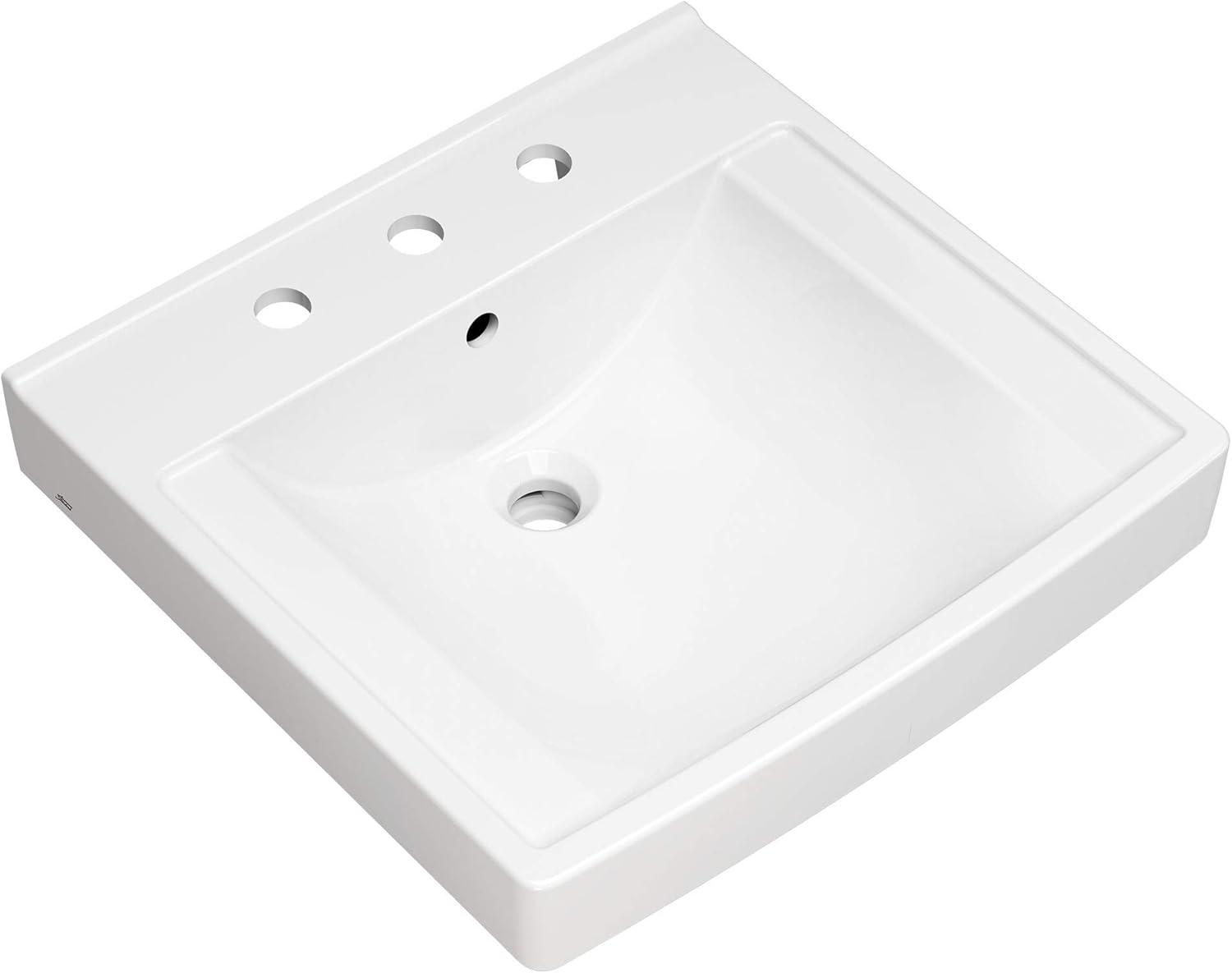 American Standard Decorum 20.25'' White Vitreous China Rectangular Bathroom Sink with Overflow