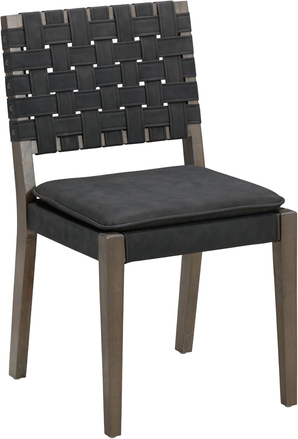 Nathan James Cohen Faux Leather Dining Chair Black