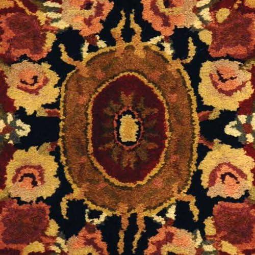 SAFAVIEH Classic Chandler Floral Bordered Wool Area Rug, Burgundy/Black, 2'3" x 4'