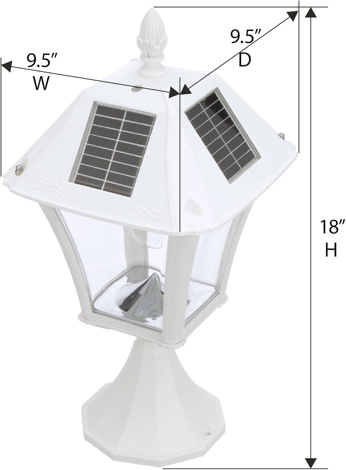 Baytown II White Outdoor Solar LED Lamp Post Light