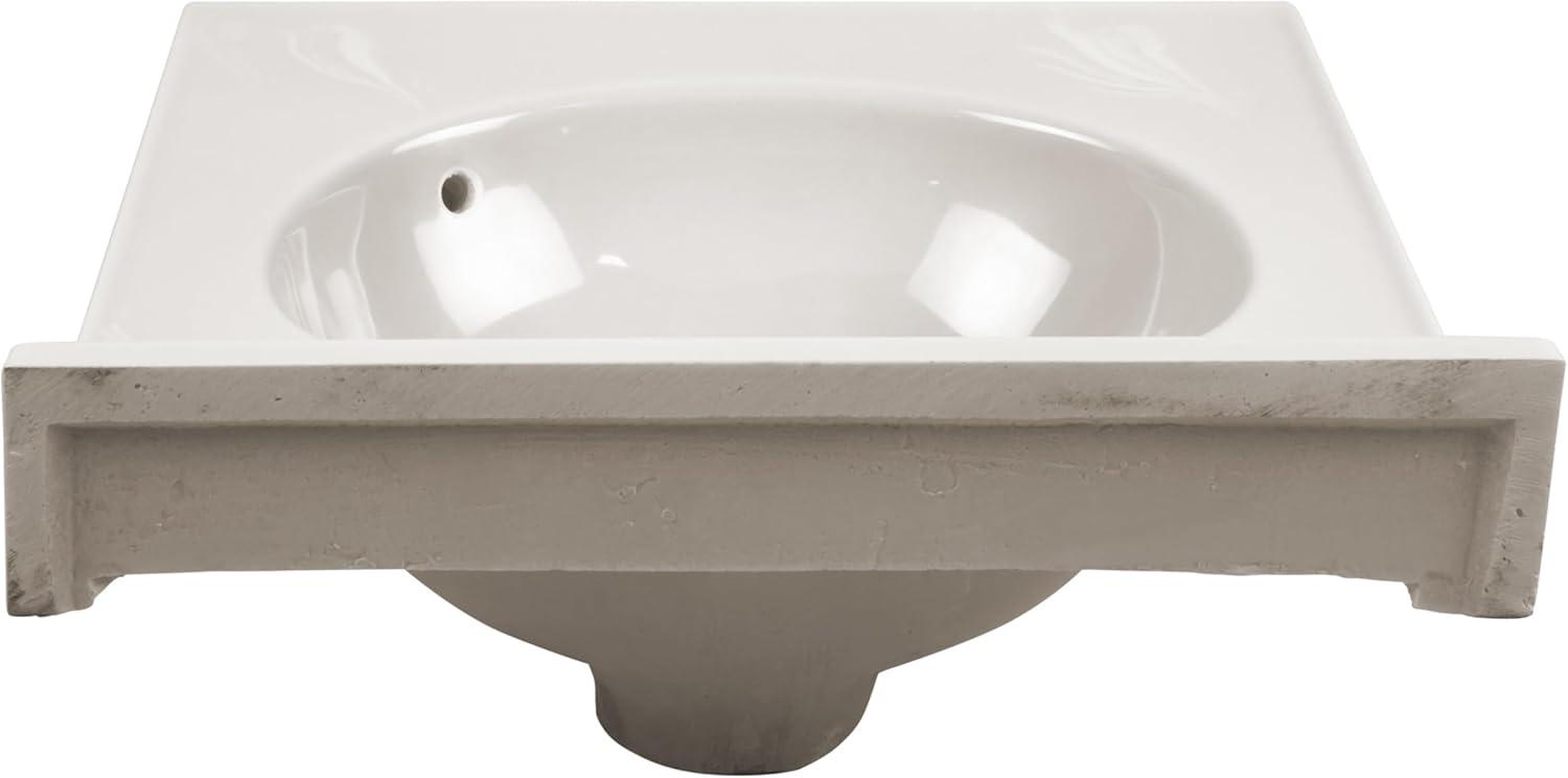 Design House 552331 Cultured Marble Vanity Top 19", White on White