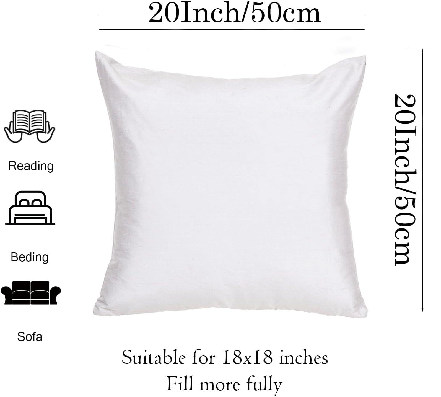 THROW PILLOW, SOFA PILLOW, OUT DOOR PILLOW, COUCH PILLOW, BEDDING PILLOW Inserts (Set of 2, White), 18x18 Inches - Lightweight Fillers for Sofa, Bed, and Home Décor (18x18 Inch (Pack of 2)