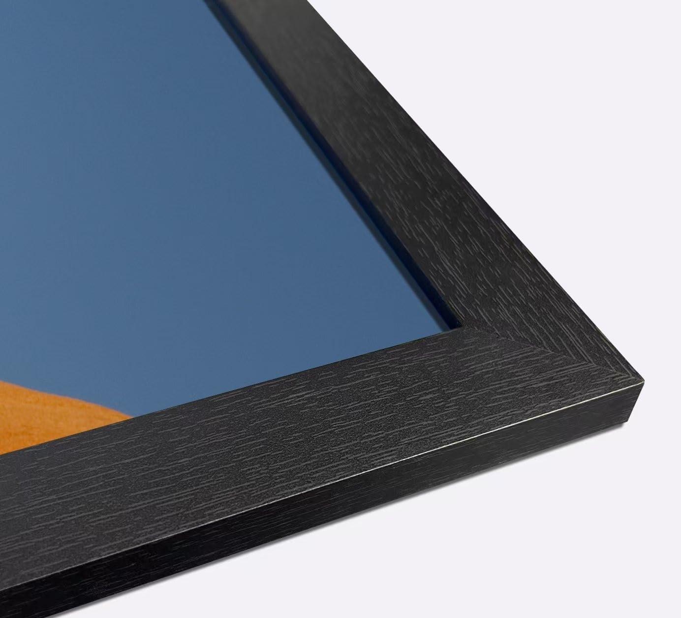 A PLUS MAX 20x24 Picture Frame with mat for 16x20 Picture with Polished Plexiglass Horizontal and Vertical Formats with Included Hanging Hardware-Black
