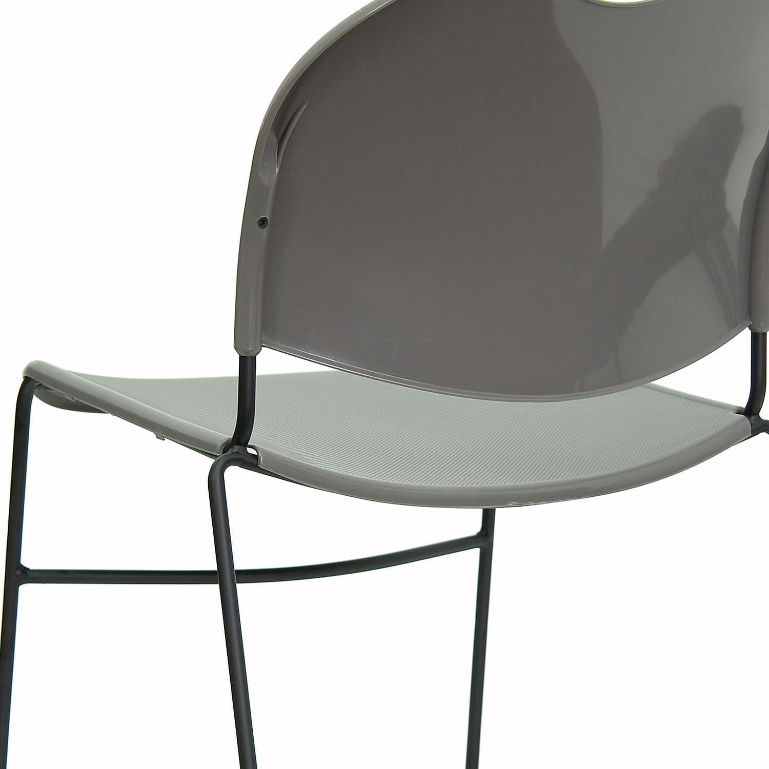 Flash Furniture Gaea 880 lb. Capacity Ultra-Compact Stack Chair with Metal Frame (Set of 5)