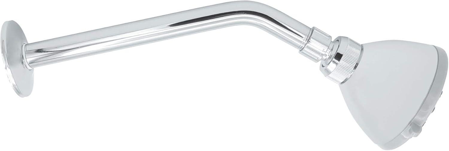 Shower Arm 10 Inch, ½ Inch IPS US Standard, Stainless Steel With Flange Universal Fit, Polished Chrome Finish