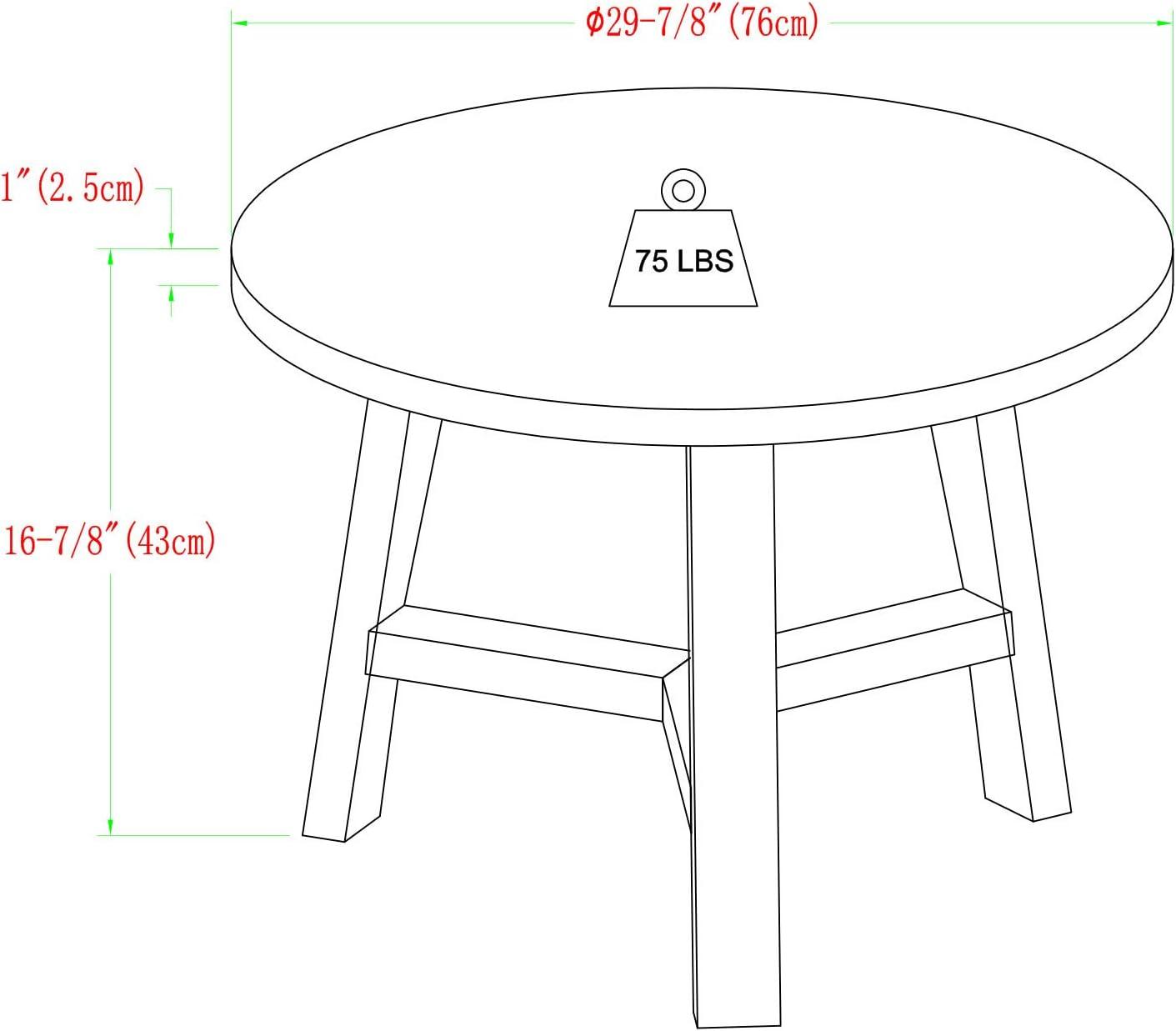 Walker Edison 30" Round Coffee Table in White Faux Marble and Light Oak