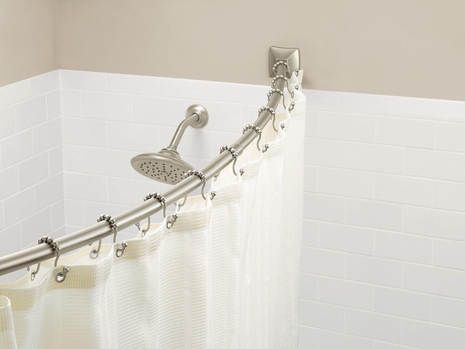Moen 60-Inch to 72-Inch Permanent Mount Adjustable Curved Shower Rod