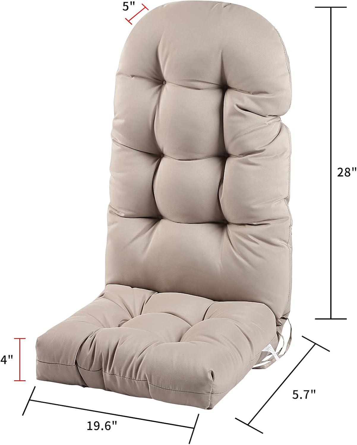 Crestlive Products Adirondack Style Patio Outdoor Chair Cushion for Adirondack Chair or Lounge Rocking Chair - See picture 2-Piece Set, Navy Blue