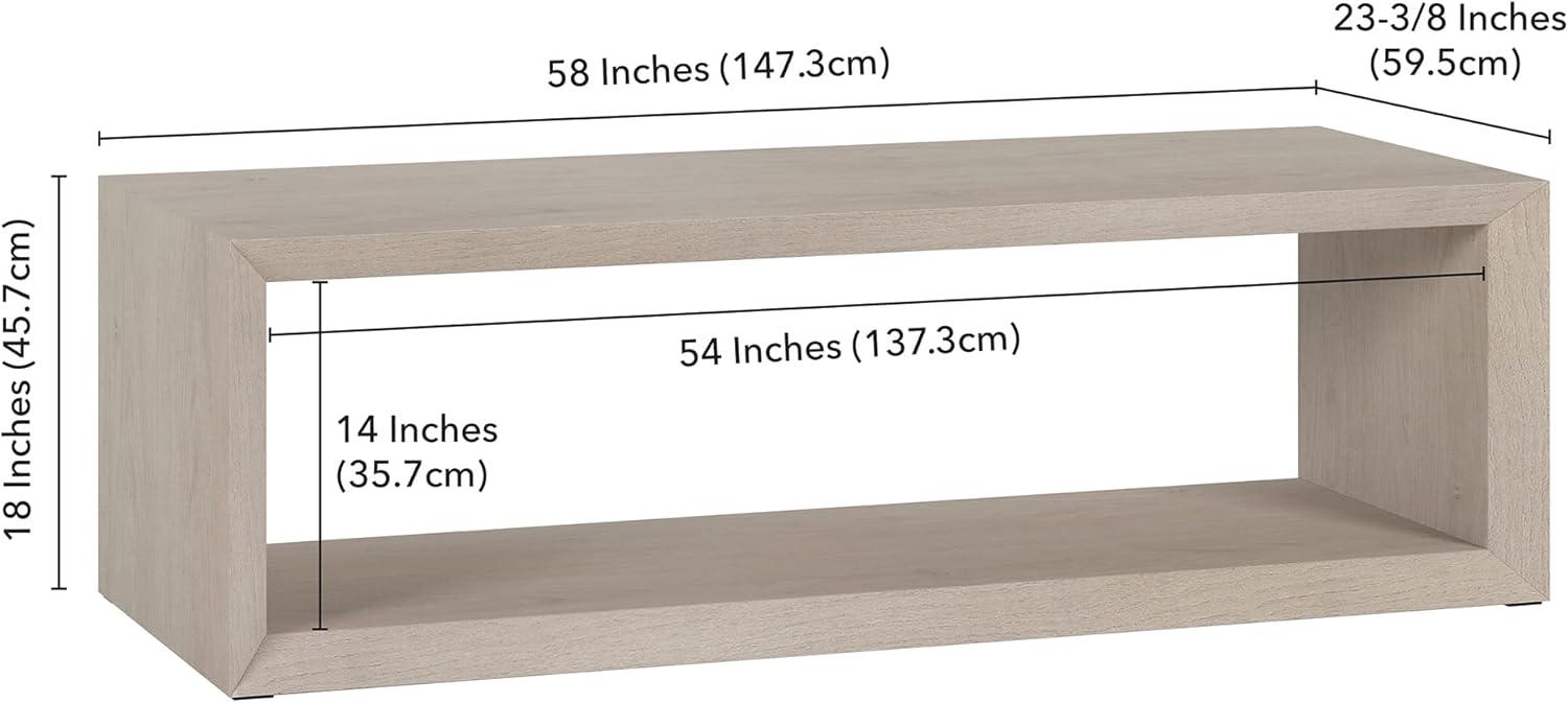 Foxtrot Faux Wood Coffee Table With Shelf