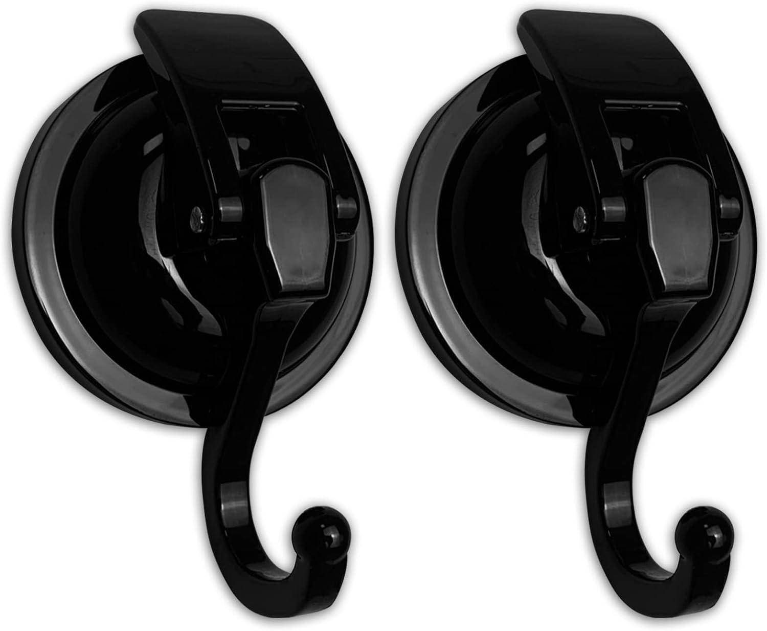 Yapicoco Shower hooks for inside shower loofah, 2 Pack Bathroom Vacuum Suction cup hooks for shower wall, heavy duty Hooks for hanging, Reusable wall hooks for Kitchen Restroom Towel Robe Coat Wreath